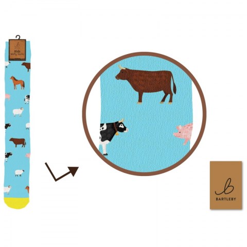 Otterdene Kids Printed Welly Sock: Farm Animals